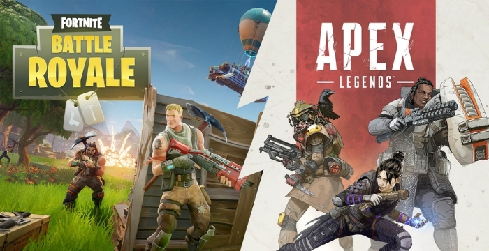 Fortnite vs Apex Legends poster