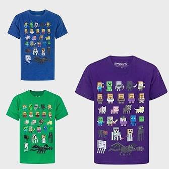 Minecraft t-shirt multiple colors