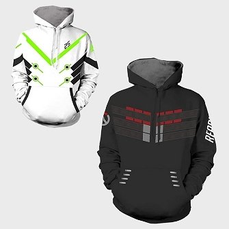 Overwatch black or white Reaper hoodie