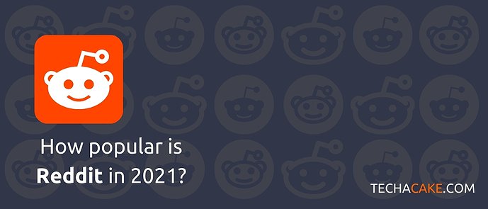 Reddit's logo and the title of the article: How popular is Reddit in 2021?