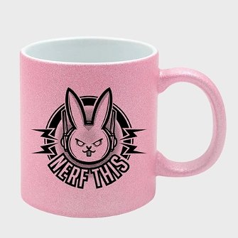 Overwatch D.Va ceramic neon mug