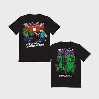 Two Minecraft graphic t-shirts