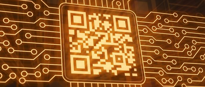 A golden QR code