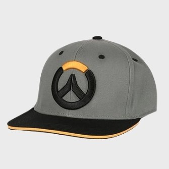 Gray Overwatch hat with the logo